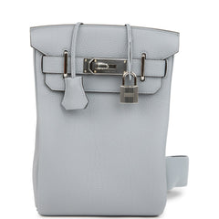Hermes HAC A Dos PM Backpack Gris Pantin Togo Palladium Hardware
