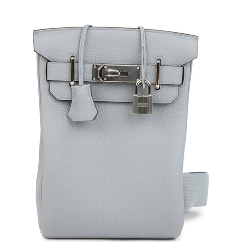 Hermes HAC A Dos PM Backpack Gris Pantin Togo Palladium Hardware