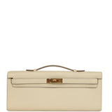 Hermes Kelly Cut Craie Swift Gold Hardware