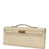 Hermes Kelly Cut Craie Swift Gold Hardware