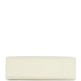 Hermes Kelly Pochette White Swift Gold Hardware