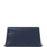 Hermes Kelly Elan Foile Bleu Saphir Chevre Chamkila and Ostrich Feathers Palladium Hardware