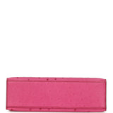 Pre-owned Hermes Kelly Pochette Fuchsia Ostrich Palladium Hardware