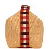 Hermes Bride A Brac Carre Case GM Fauve Merino Wool Palladium Hardware