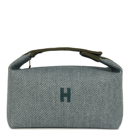 Hermes Bride A Brac Carre Case GM Bleu Abyss Merino Wool Palladium Hardware