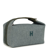 Hermes Bride A Brac Carre Case GM Bleu Abyss Merino Wool Palladium Hardware