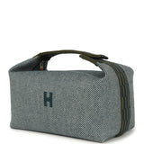 Hermes Bride A Brac Carre Case GM Bleu Abyss Merino Wool Palladium Hardware