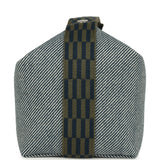 Hermes Bride A Brac Carre Case GM Bleu Abyss Merino Wool Palladium Hardware