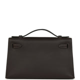 Hermes Kelly Pochette Ebene Swift Gold Hardware