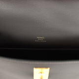 Hermes Kelly Pochette Ebene Swift Gold Hardware