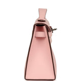 Pre-owned Hermes Kelly Pochette Rose Sakura Swift Palladium Hardware