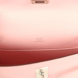 Pre-owned Hermes Kelly Pochette Rose Sakura Swift Palladium Hardware