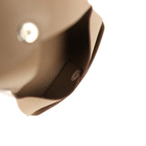 Hermes Calvi Card Holder Etoupe Epsom Palladium Hardware