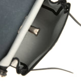 Hermes Herbag Zip 20 Mini Gris Pantin Toile Militaire Canvas and Black Vache Hunter Palladium Hardware