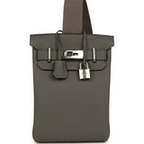 Hermes HAC A Dos PM Backpack Etain Togo Palladium Hardware