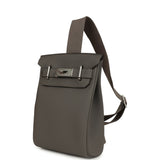 Hermes HAC A Dos PM Backpack Etain Togo Palladium Hardware