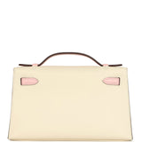 Hermes Special Order (HSS) Kelly Pochette Nata and Rose Sakura Swift Gold Hardware