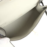 Hermes Special Order (HSS) Kelly Pochette Gris Meyer Verso Swift Permabrass Hardware