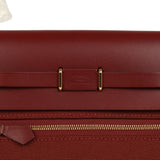Hermes Herbag Zip 20 Mini Rouge H Toile Militaire Canvas and Vache Hunter Gold Hardware
