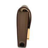 Hermes Constance Slim Compact Wallet Etoupe Evercolor Gold Hardware