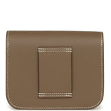 Hermes Constance Slim Compact Wallet Etoupe Evercolor Gold Hardware