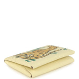 Hermes "Spring Panther" Calvi Duo Card Holder Jaune Milton Swift Palladium Hardware