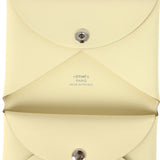 Hermes "Spring Panther" Calvi Duo Card Holder Jaune Milton Swift Palladium Hardware