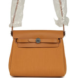 Hermes Herbag Zip 20 Mini Naturel Sable Toile Militaire Canvas and Vache Hunter Palladium Hardware - Thumbnail View 1