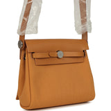 Hermes Herbag Zip 20 Mini Naturel Sable Toile Militaire Canvas and Vache Hunter Palladium Hardware - Thumbnail View 2