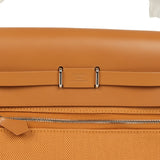 Hermes Herbag Zip 20 Mini Naturel Sable Toile Militaire Canvas and Vache Hunter Palladium Hardware - Thumbnail View 9