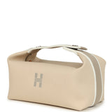 Hermes Bride-A-Brac Case PM Neutral Toile Canvas Palladium Hardware