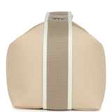 Hermes Bride-A-Brac Case PM Neutral Toile Canvas Palladium Hardware