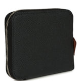 Hermes Silk'In Compact Wallet Black Epsom Palladium Hardware