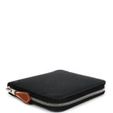 Hermes Silk'In Compact Wallet Black Epsom Palladium Hardware