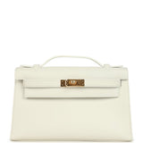 Hermes Kelly Pochette White Swift Gold Hardware - Thumbnail View 1