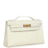 Hermes Kelly Pochette White Swift Gold Hardware - Thumbnail View 2
