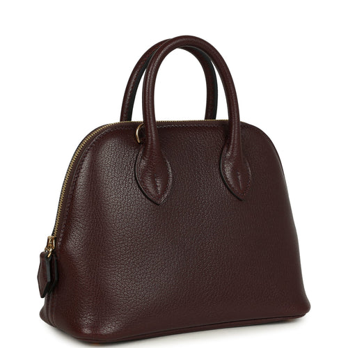 Hermes 1923 Bolide Mini Rouge Sellier Chevre Mysore Gold Hardware