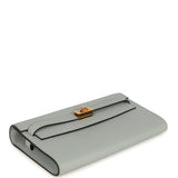 Hermes Kelly Wallet To Go Bleu Glacier Evercolor Gold Hardware - Thumbnail View 6