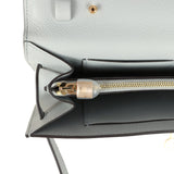 Hermes Kelly Wallet To Go Bleu Glacier Evercolor Gold Hardware - Thumbnail View 9