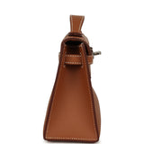 Hermes Kelly Pochette Gold Swift Palladium Hardware