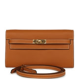 Hermes Kelly Wallet To Go Toffee Epsom Gold Hardware