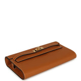 Hermes Kelly Wallet To Go Toffee Epsom Gold Hardware