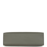 Pre-owned Hermes Kelly Pochette Gris Meyer Swift Paladium Hardware