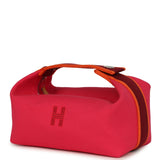 Hermes Bride A Brac Carre Case PM Hibiscus Canvas Palladium Hardware