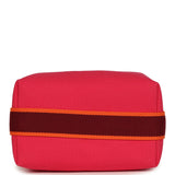 Hermes Bride A Brac Carre Case PM Hibiscus Canvas Palladium Hardware