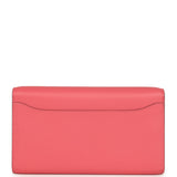Hermes Constance Wallet To Go Rose Azalee Evercolor Palladium Hardware