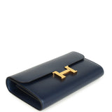 Hermes Rock Constance Wallet To Go Wallet To Go Bleu Abysse Box Gold Hardware