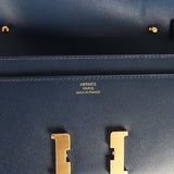 Hermes Rock Constance Wallet To Go Wallet To Go Bleu Abysse Box Gold Hardware