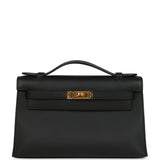 Hermes Kelly Pochette Black Swift Gold Hardware - Thumbnail View 1