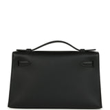 Hermes Kelly Pochette Black Swift Gold Hardware - Thumbnail View 4